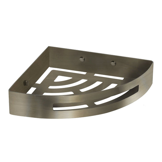 Origins Living Gedy Nerva Corner Shower Basket Brushed Stainless Steel