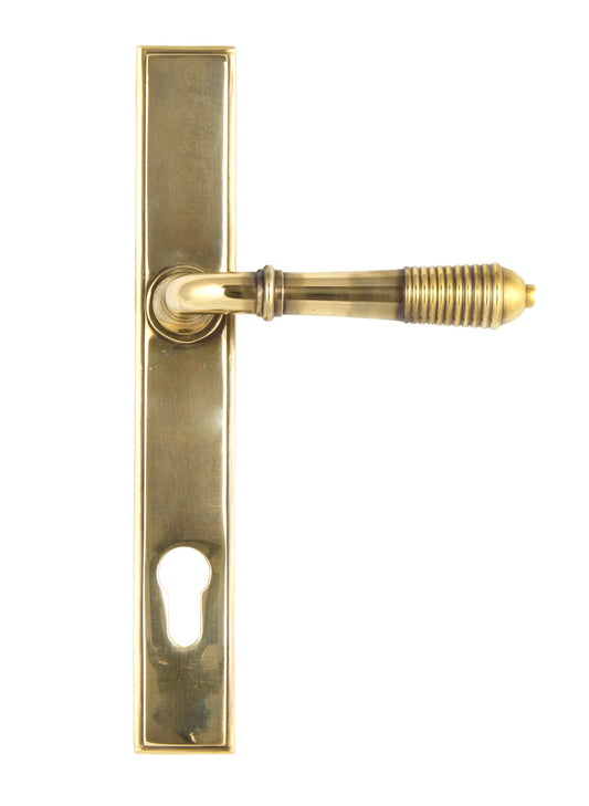 From The Anvil Reeded Slimline Lever Espag. Lock Set