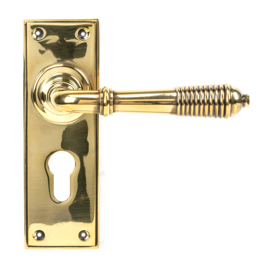 From The Anvil Reeded Lever Euro Lock Set