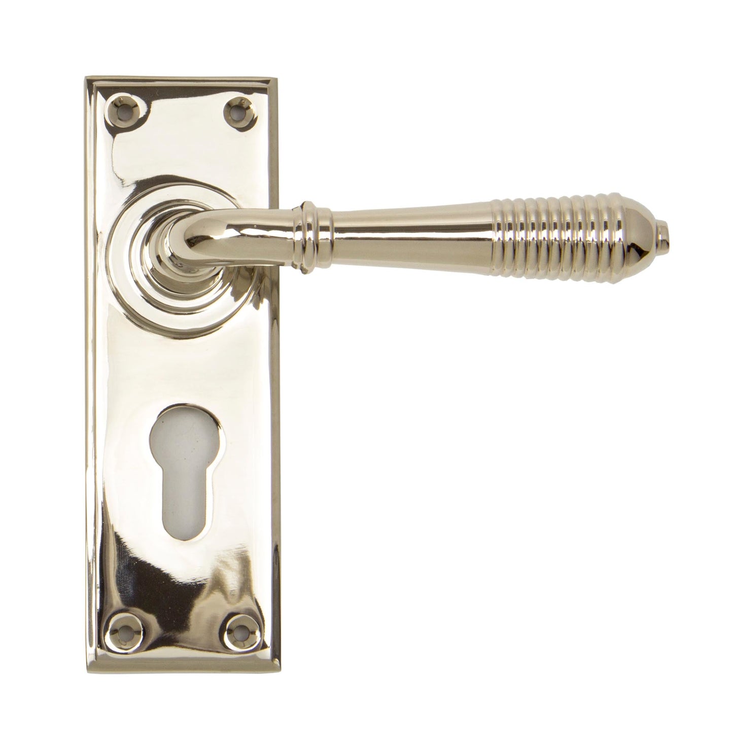 From The Anvil Reeded Lever Euro Lock Set