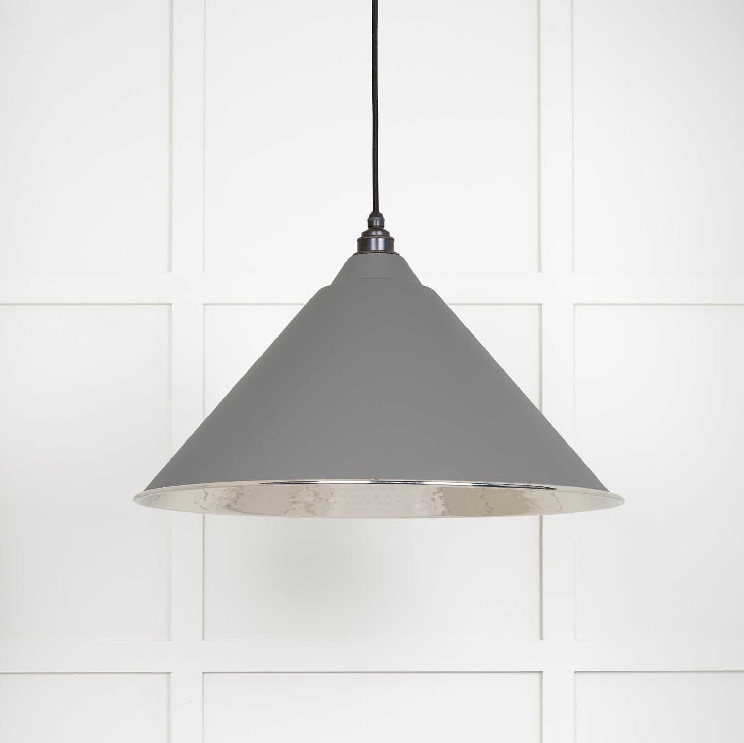 From The Anvil Hammered Nickel Hockley Pendant