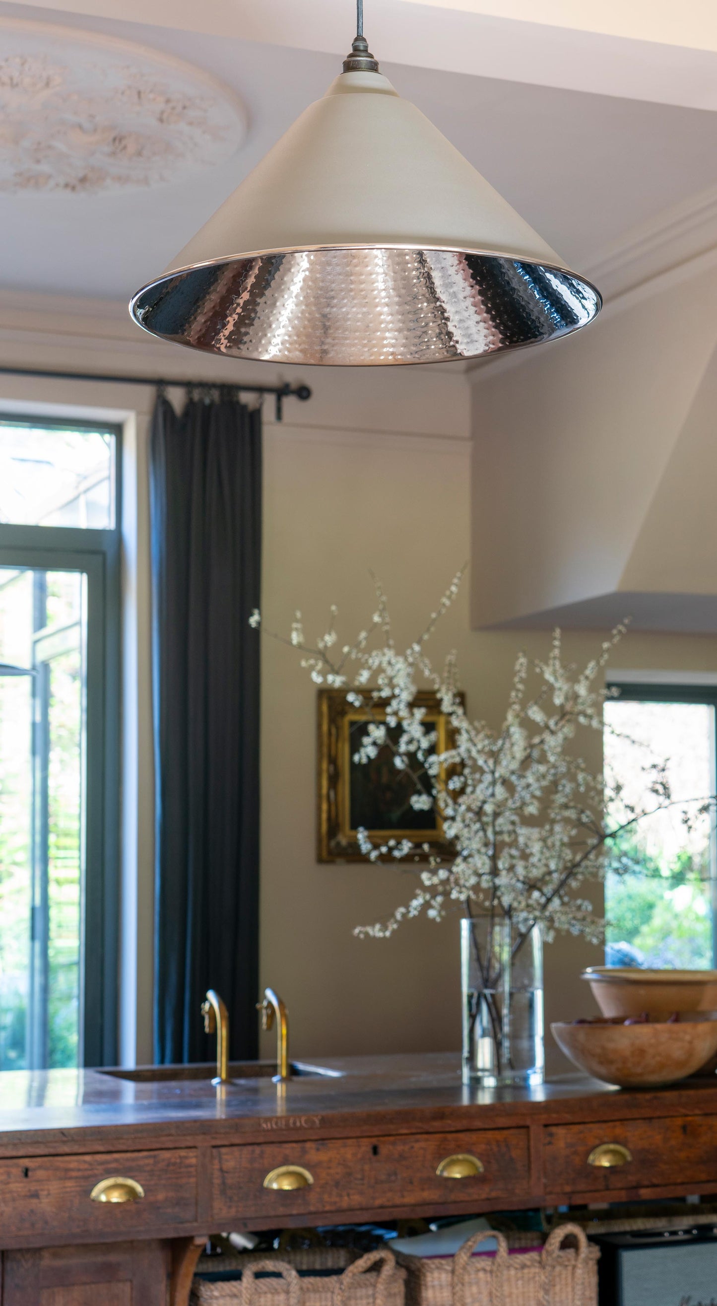 From The Anvil Hammered Nickel Hockley Pendant