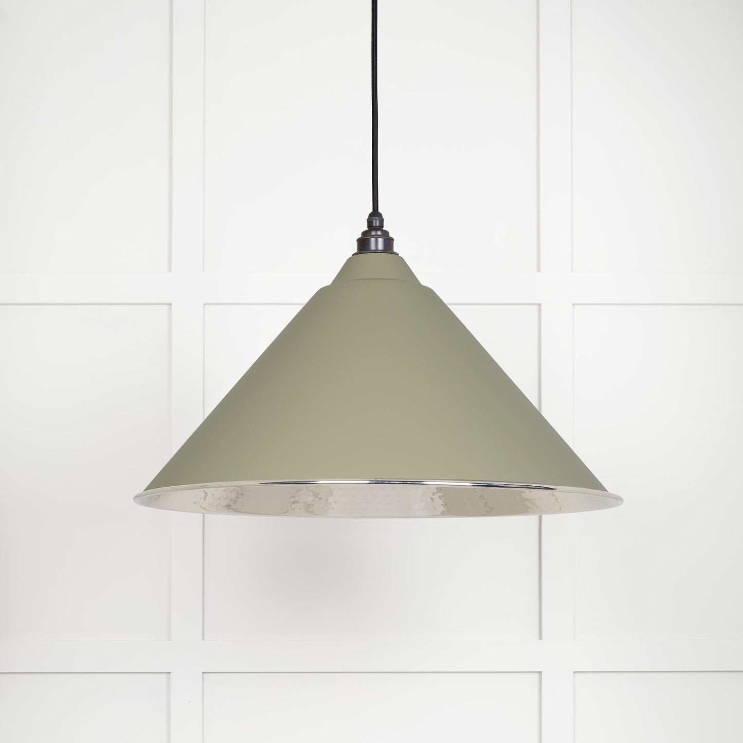 From The Anvil Hammered Nickel Hockley Pendant