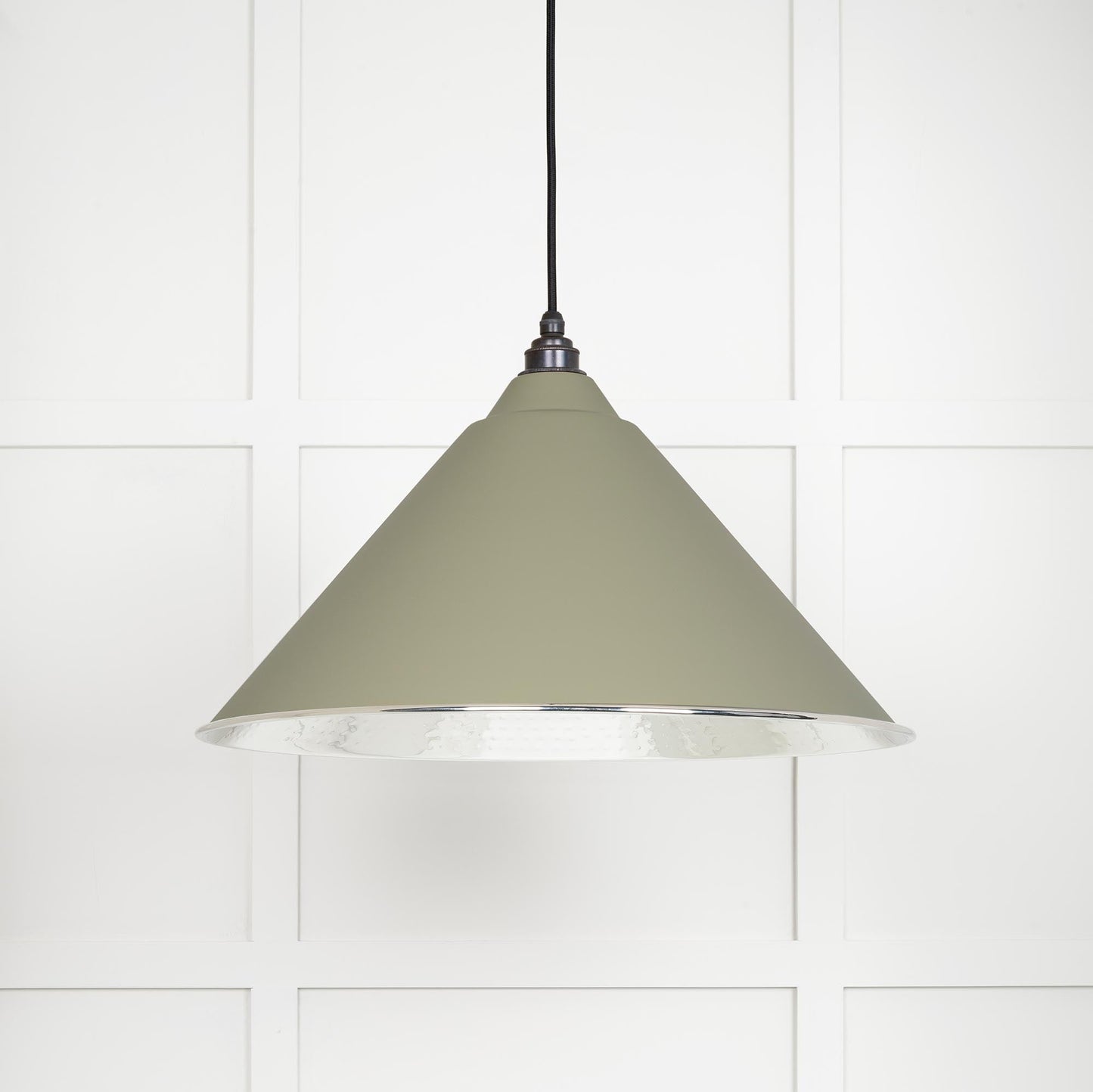 From The Anvil Hammered Nickel Hockley Pendant