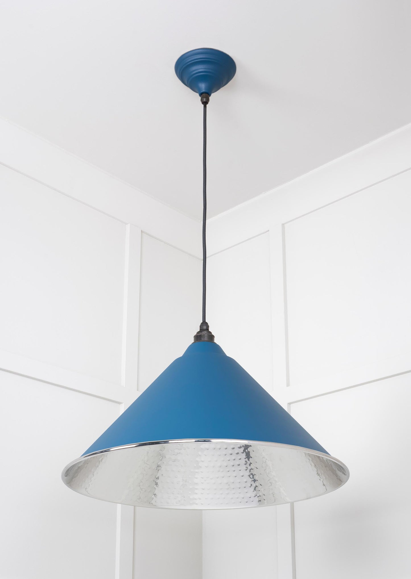 From The Anvil Hammered Nickel Hockley Pendant