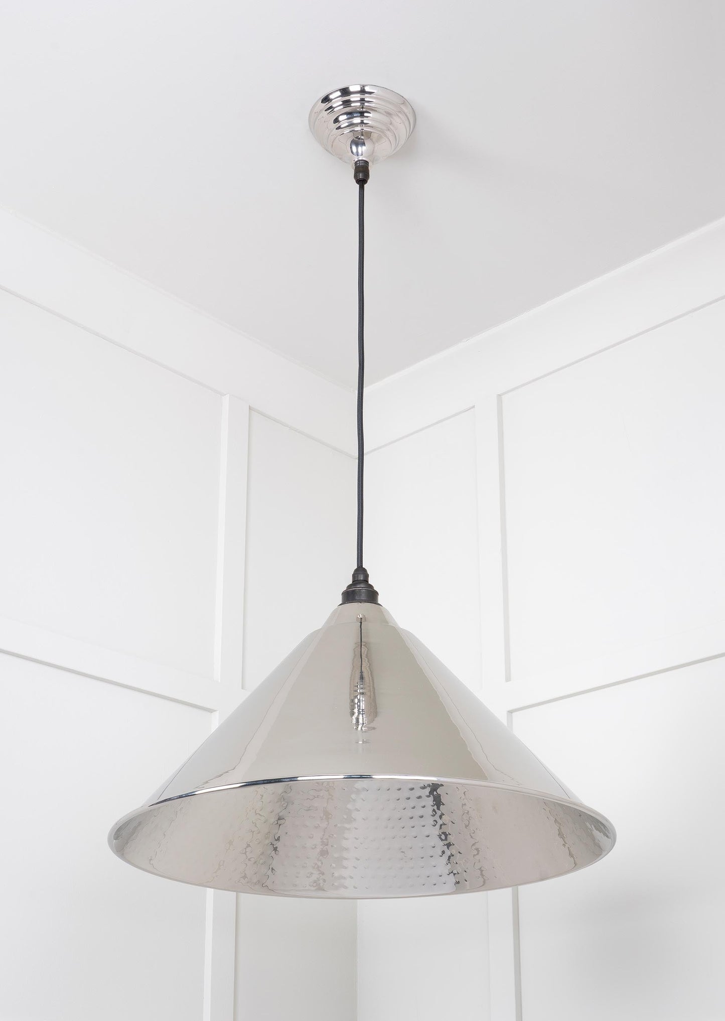 From The Anvil Hammered Nickel Hockley Pendant