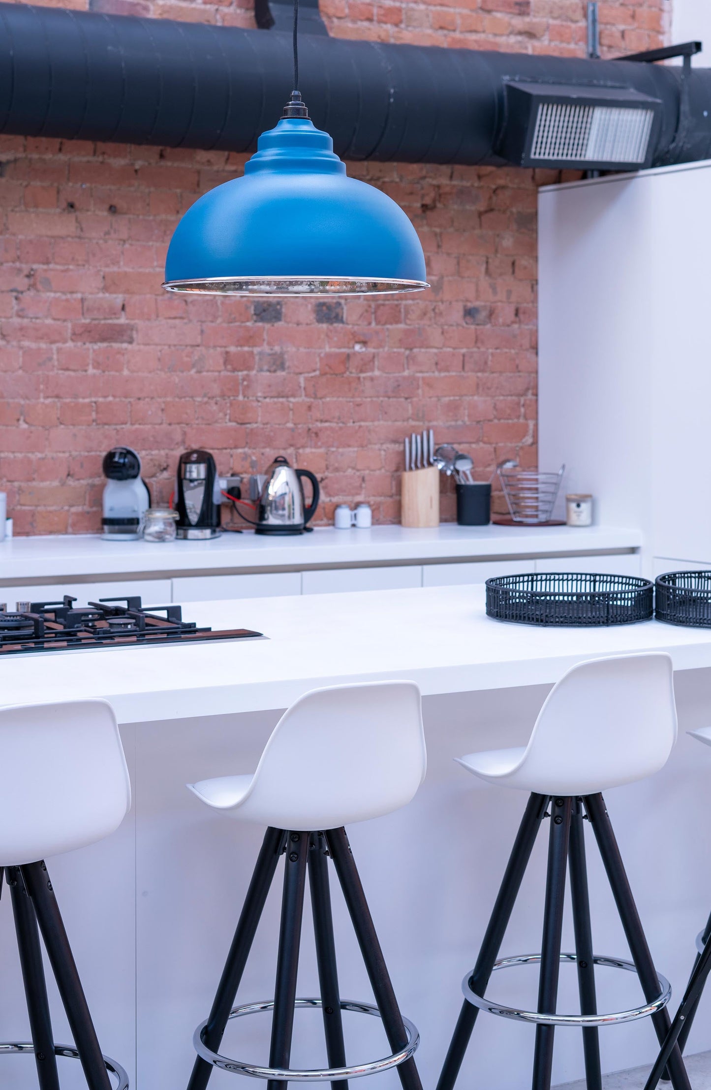 From The Anvil Hammered Nickel Harborne Pendant