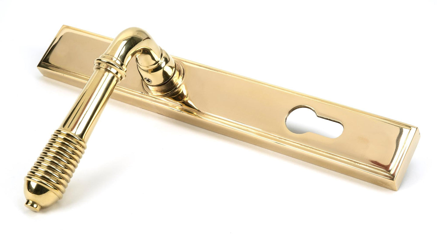 From The Anvil Reeded Slimline Lever Espag. Lock Set