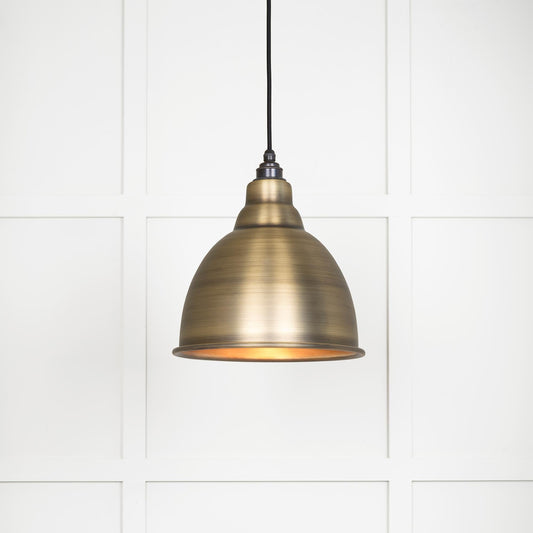 From The Anvil Aged Brass Brindley Pendant