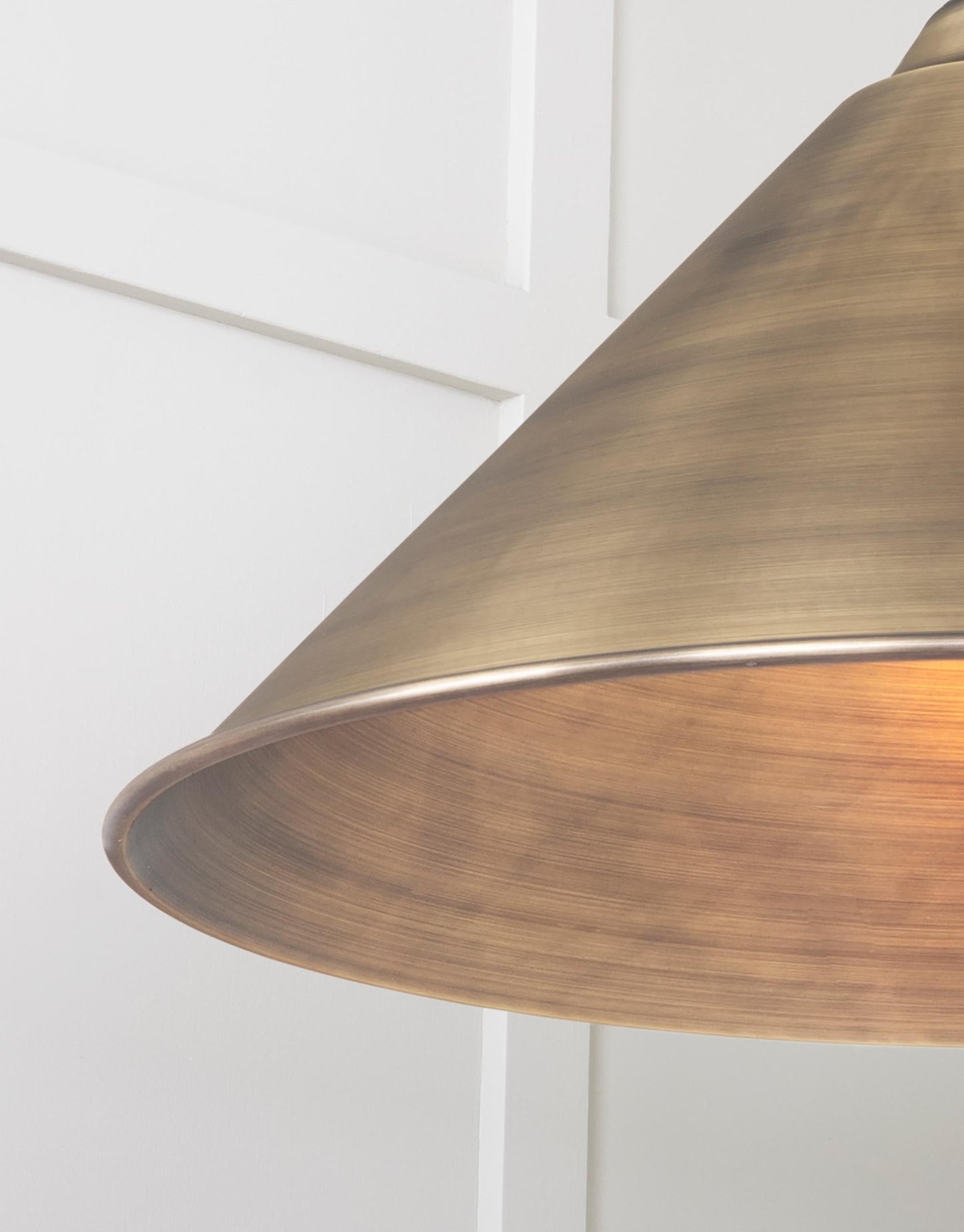 From The Anvil Aged Brass Hockley Pendant