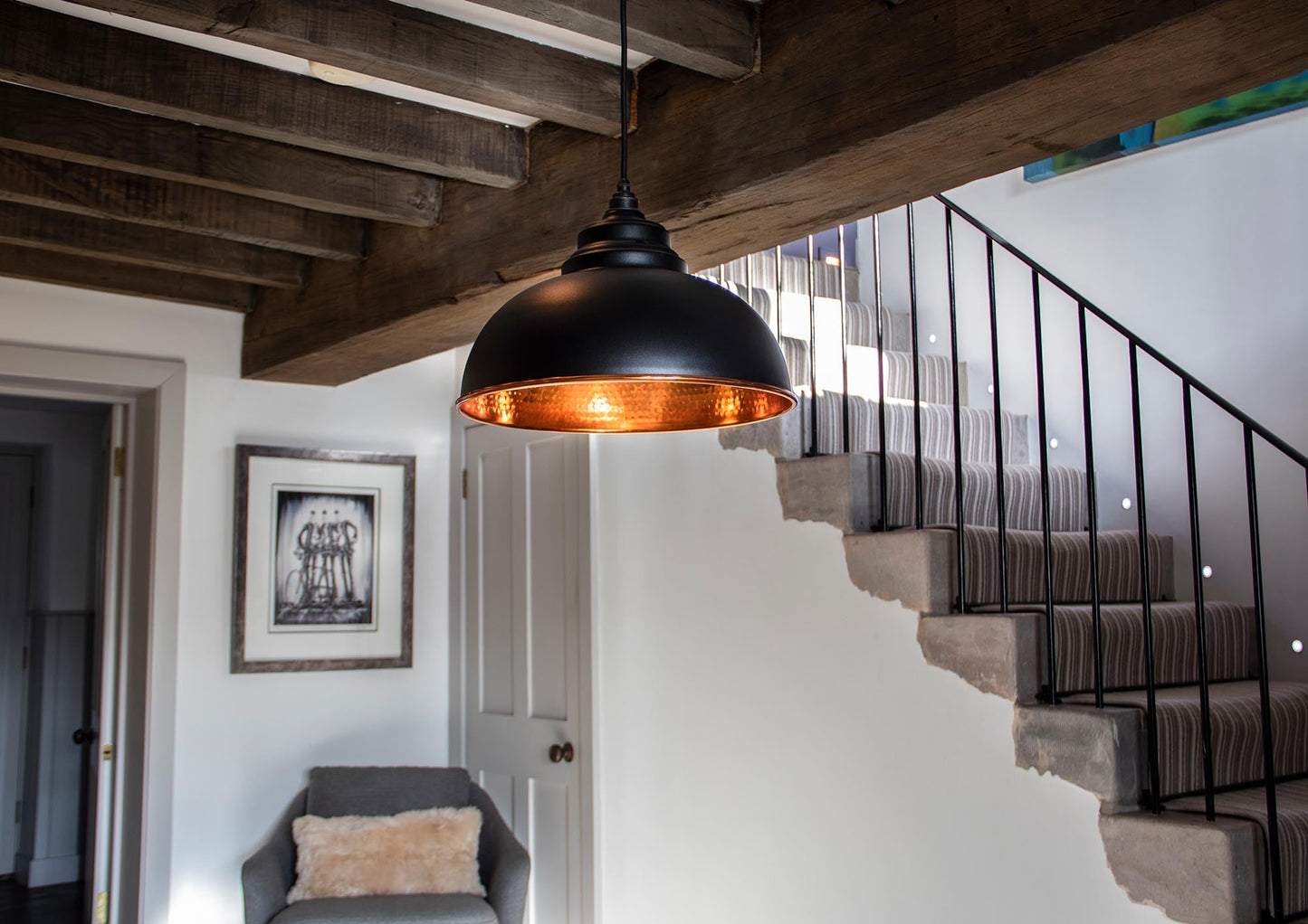 From The Anvil Hammered Copper Harborne Pendant