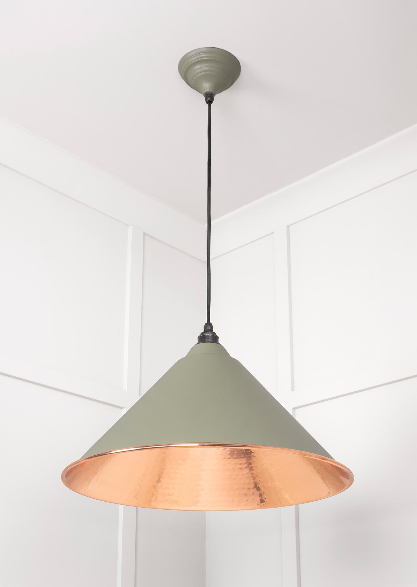 From The Anvil Hammered Copper Hockley Pendant