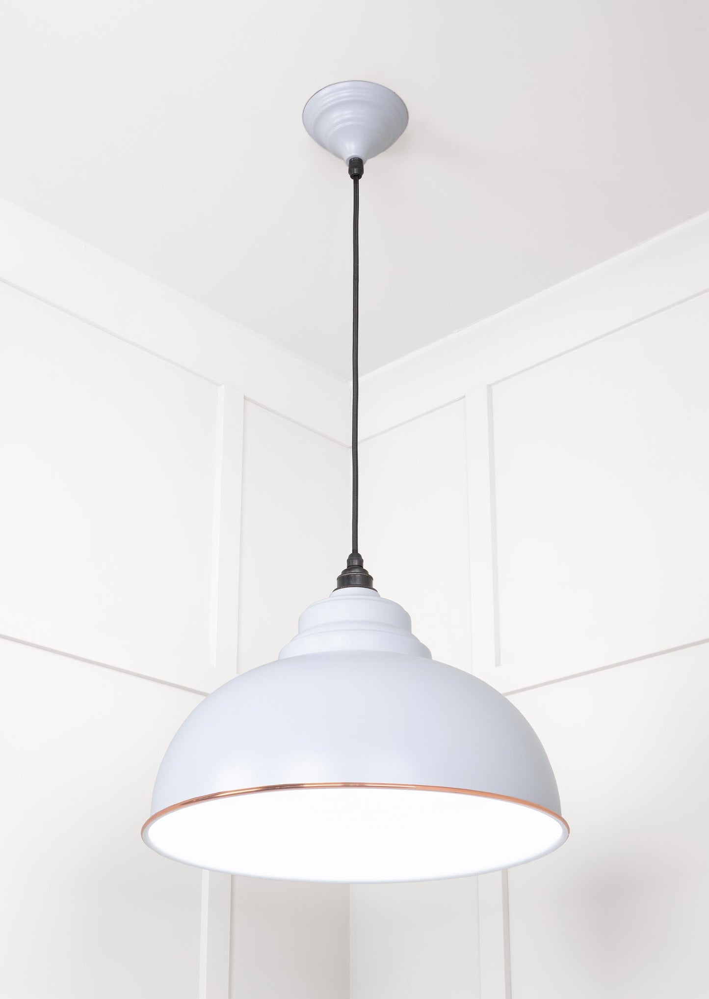 From The Anvil White Gloss Harborne Pendant