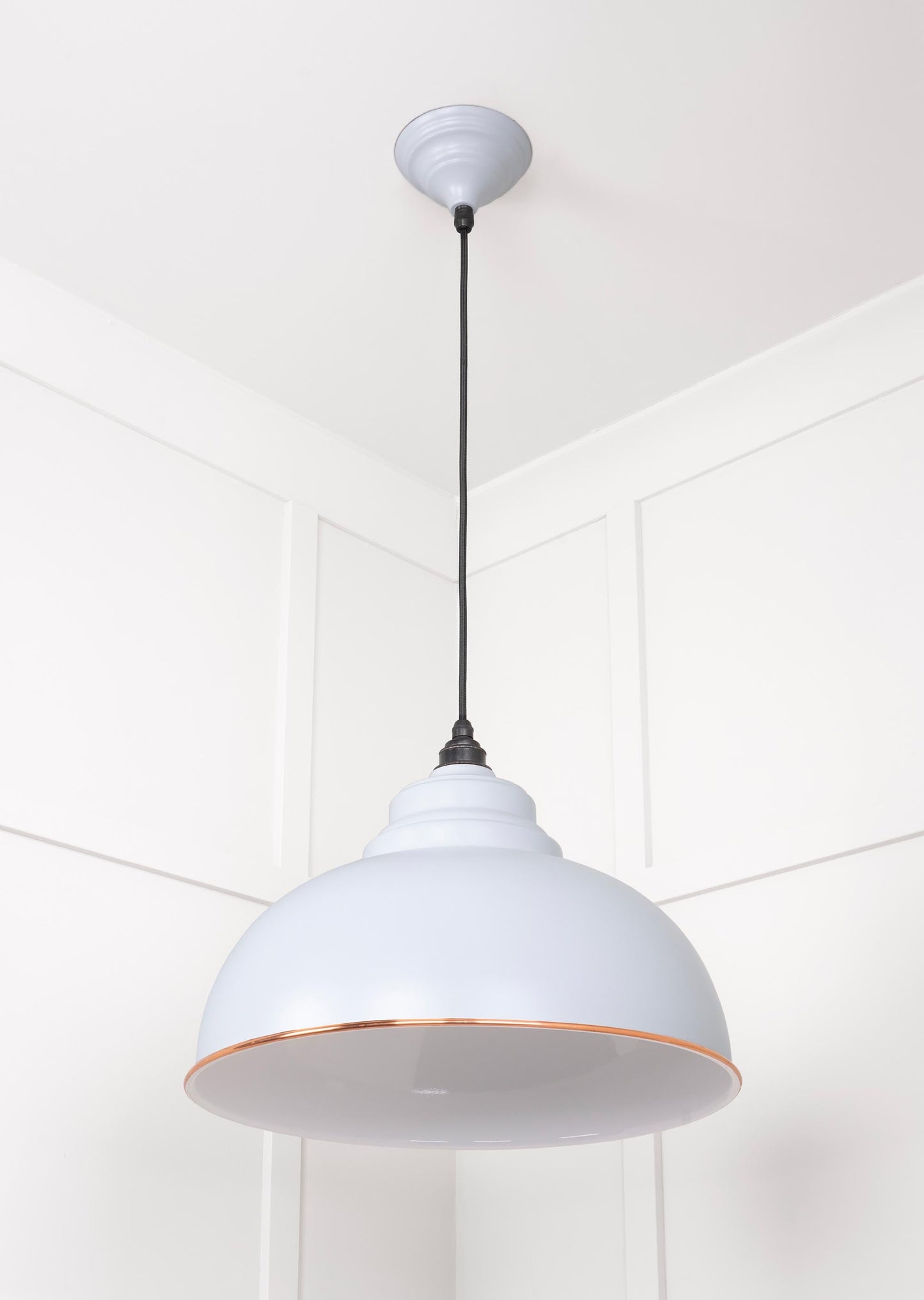 From The Anvil White Gloss Harborne Pendant