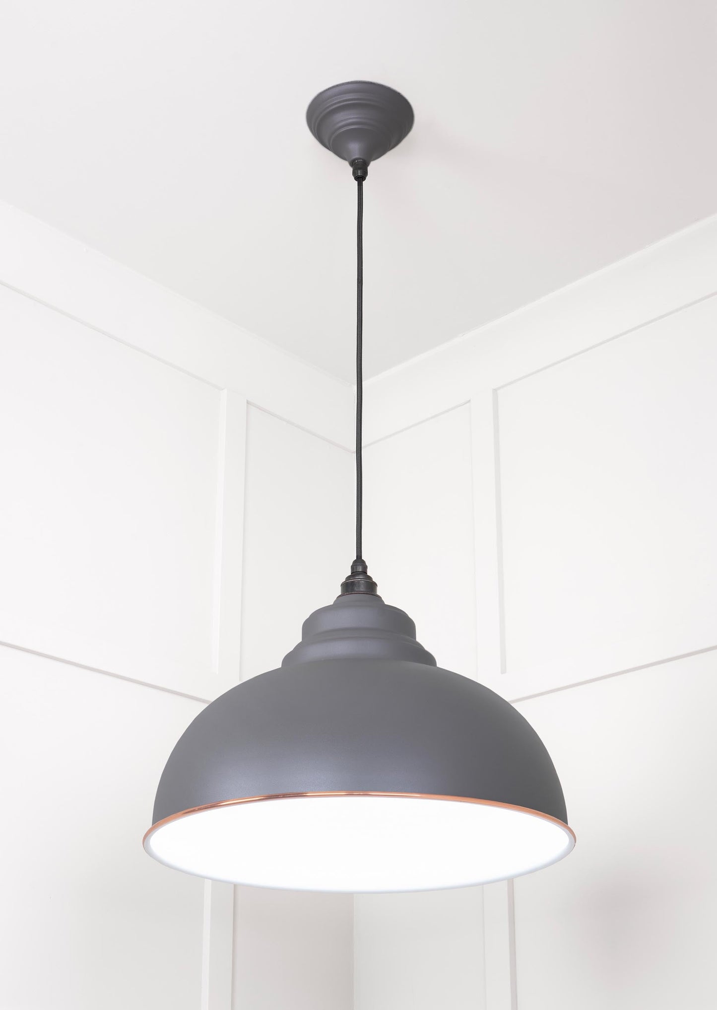 From The Anvil White Gloss Harborne Pendant