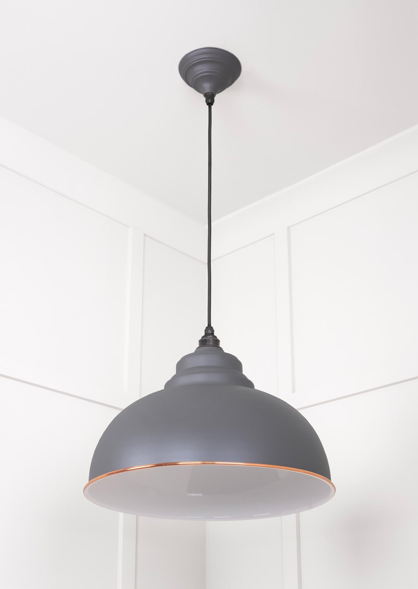 From The Anvil White Gloss Harborne Pendant