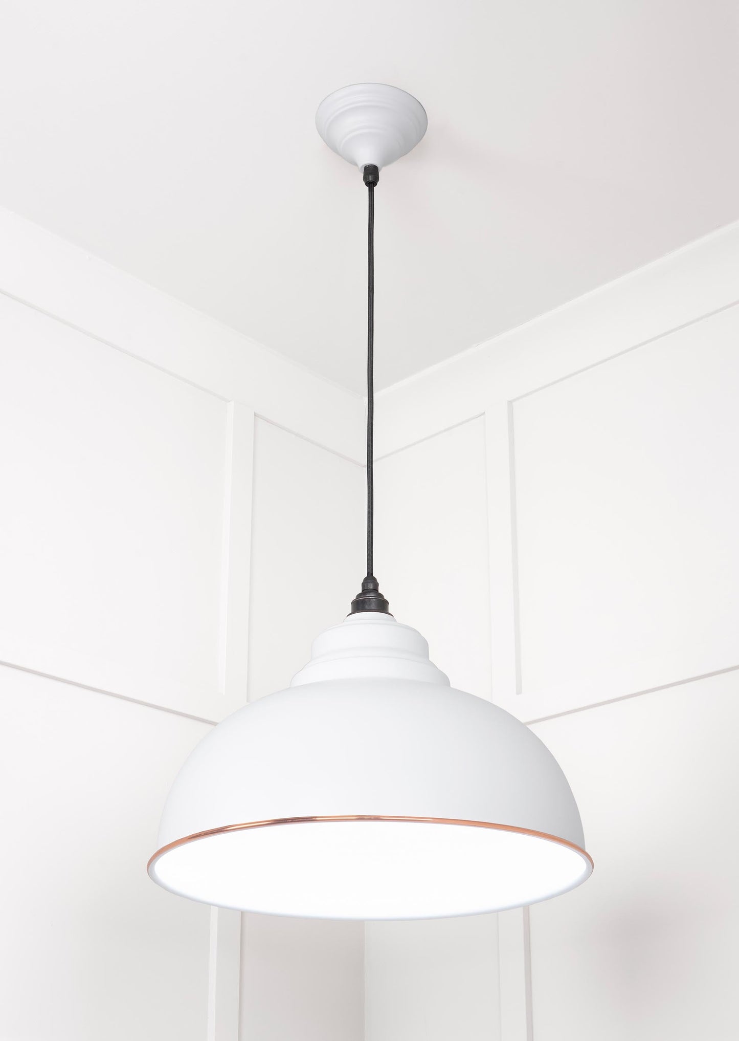 From The Anvil White Gloss Harborne Pendant