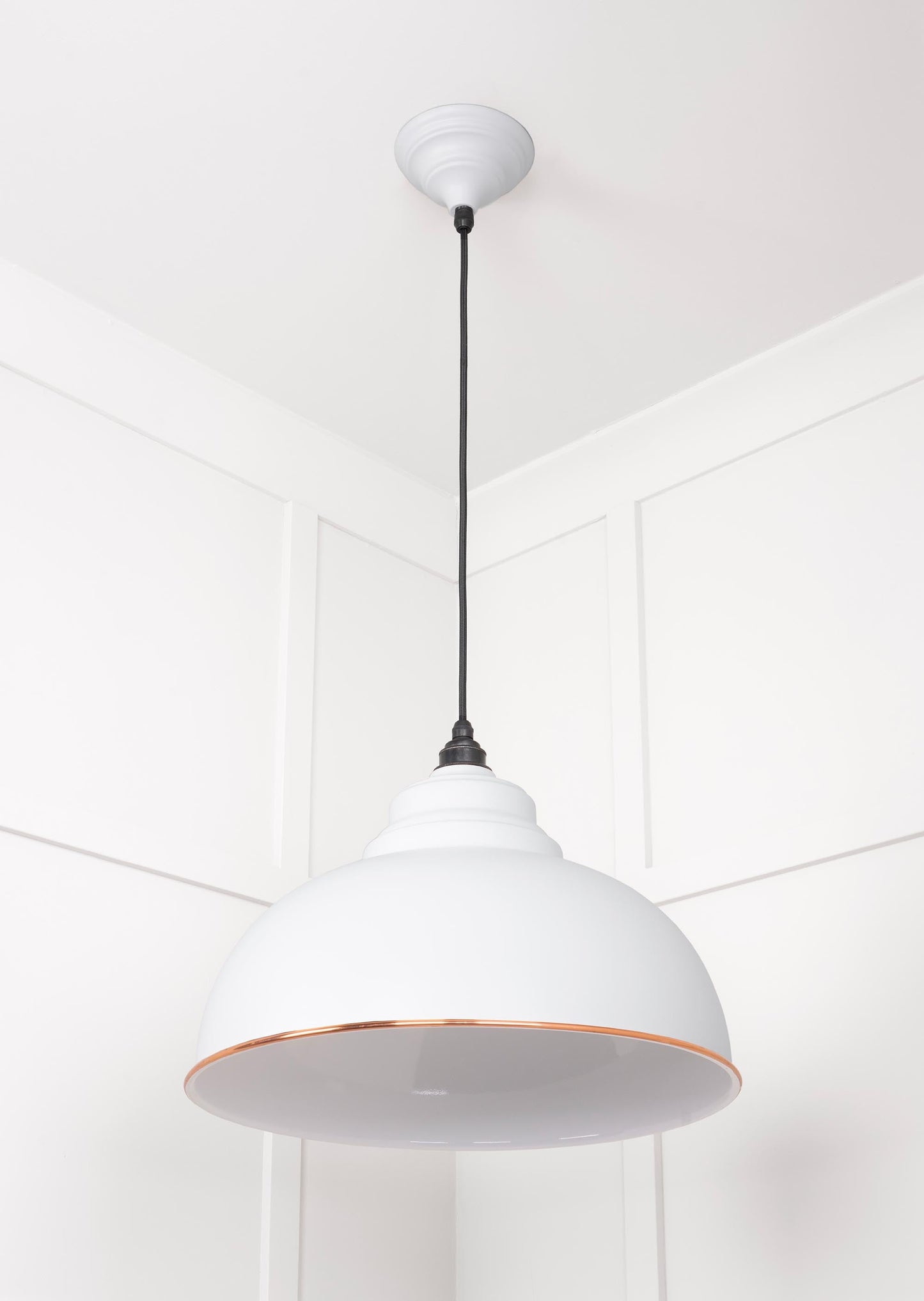 From The Anvil White Gloss Harborne Pendant
