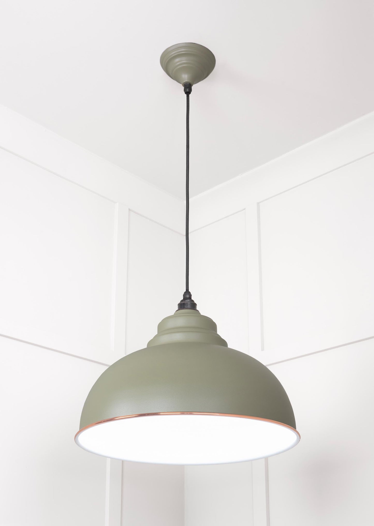 From The Anvil White Gloss Harborne Pendant