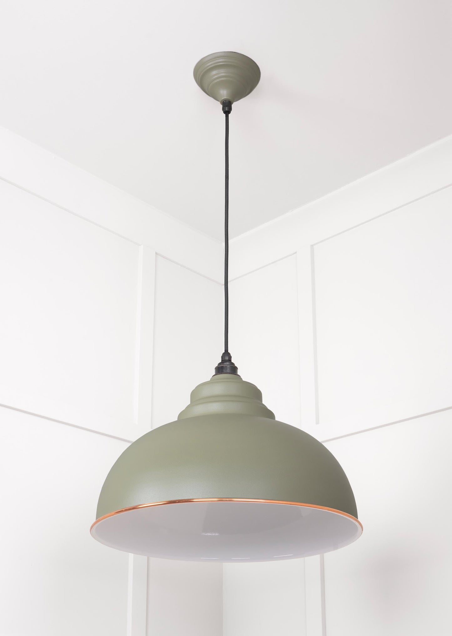 From The Anvil White Gloss Harborne Pendant