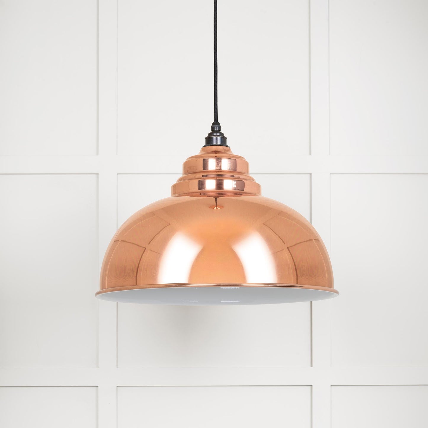 From The Anvil White Gloss Harborne Pendant