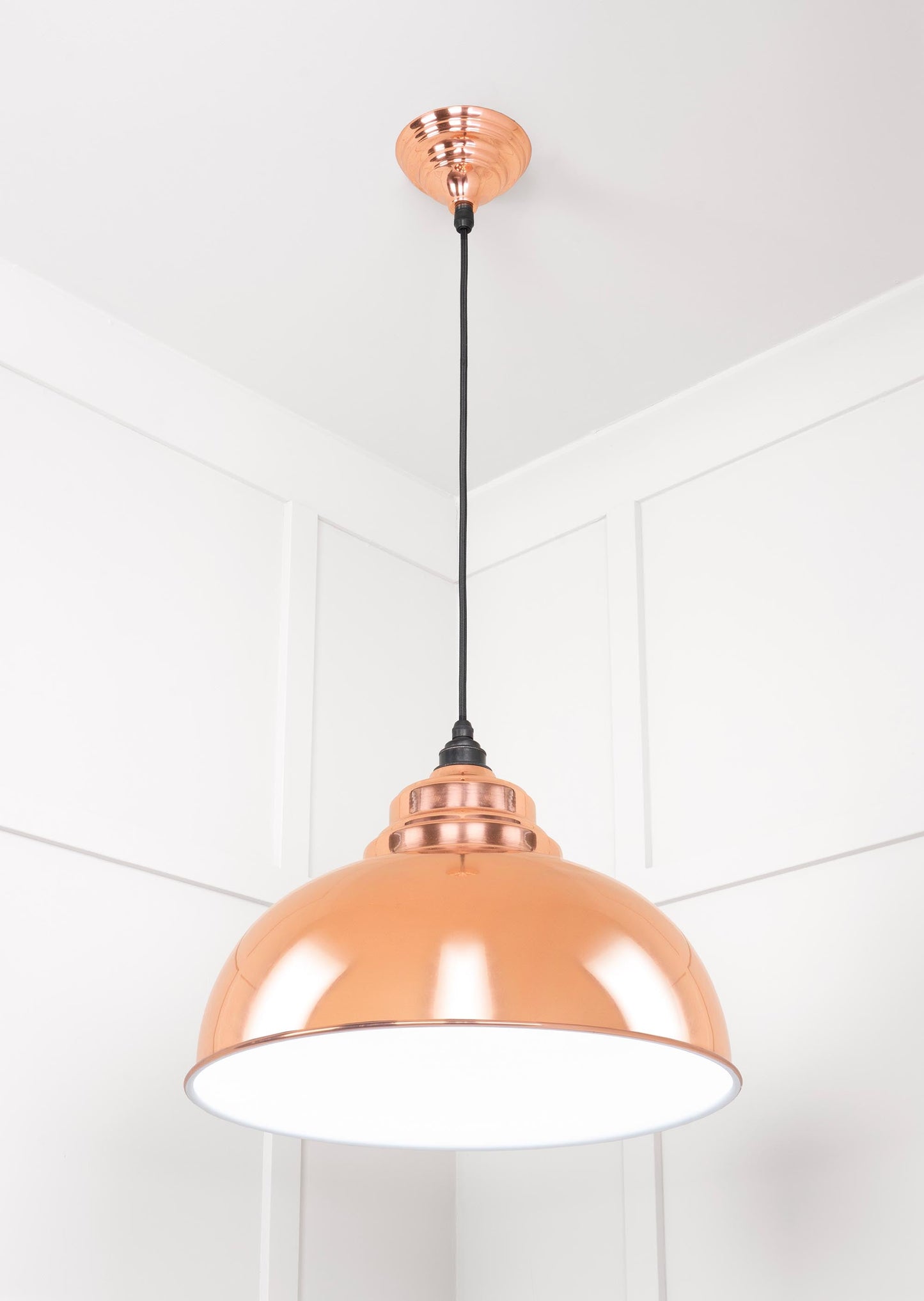 From The Anvil White Gloss Harborne Pendant