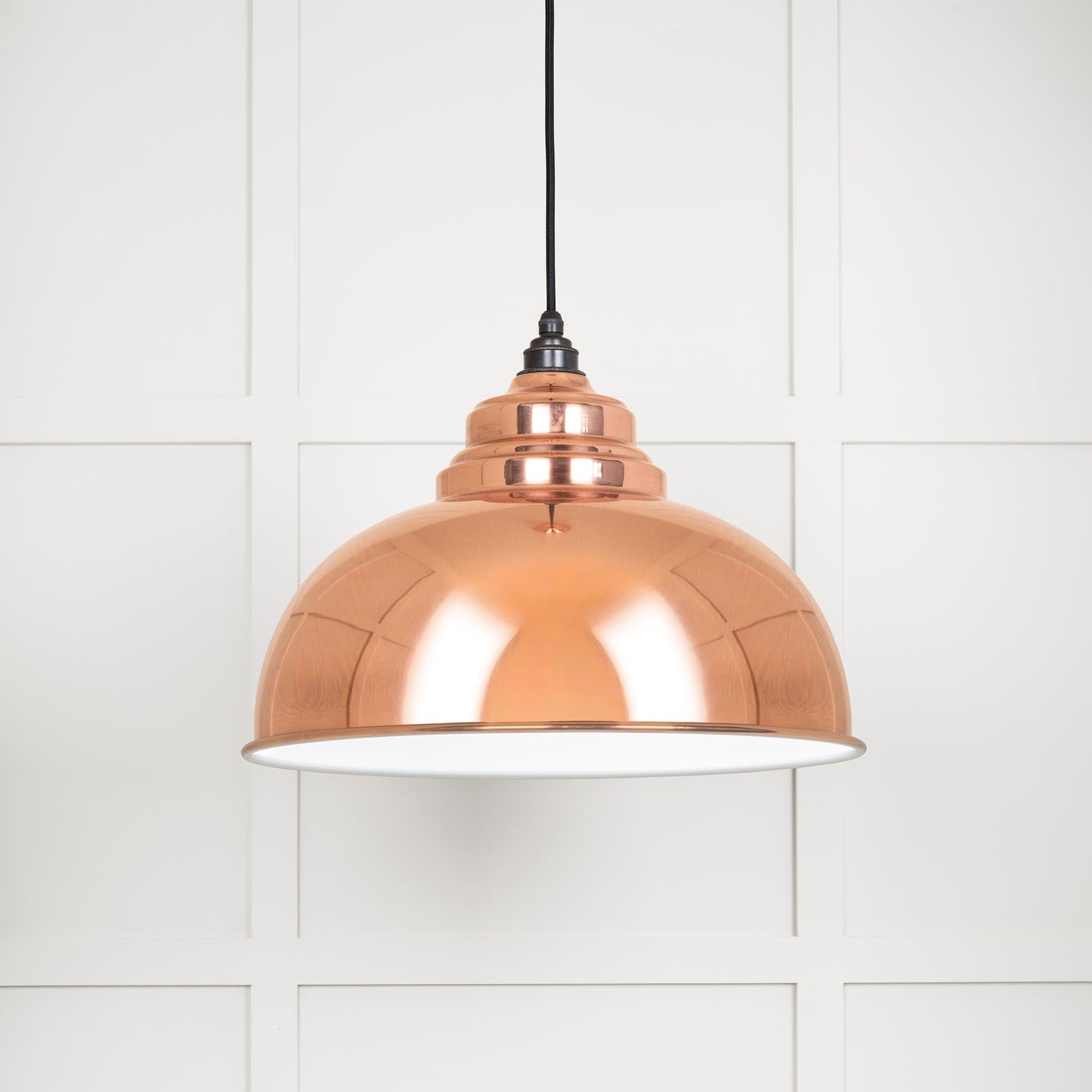 From The Anvil White Gloss Harborne Pendant