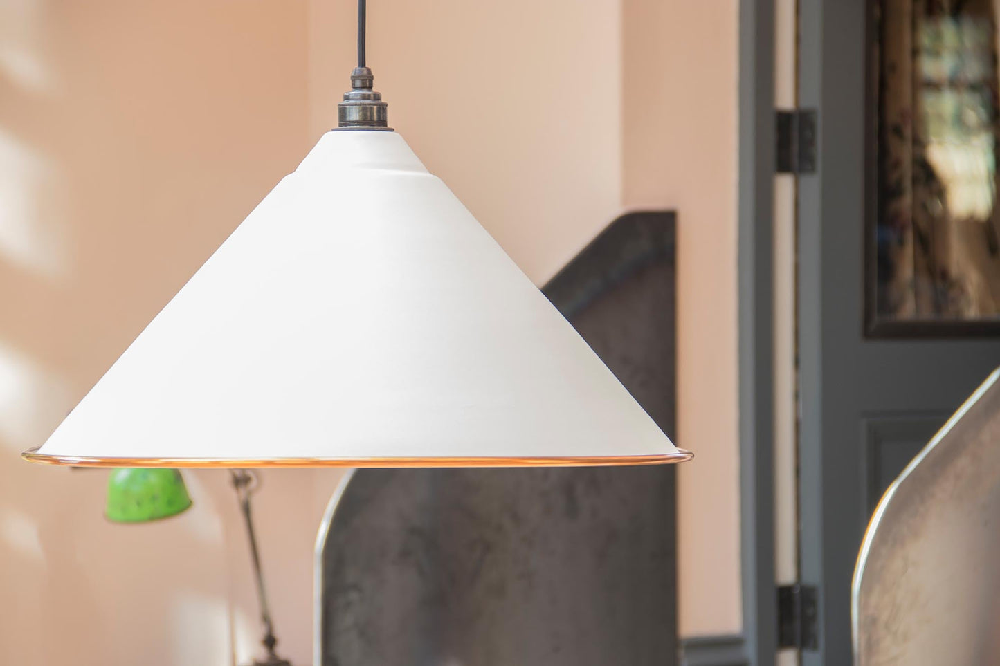 From The Anvil White Gloss Hockley Pendant