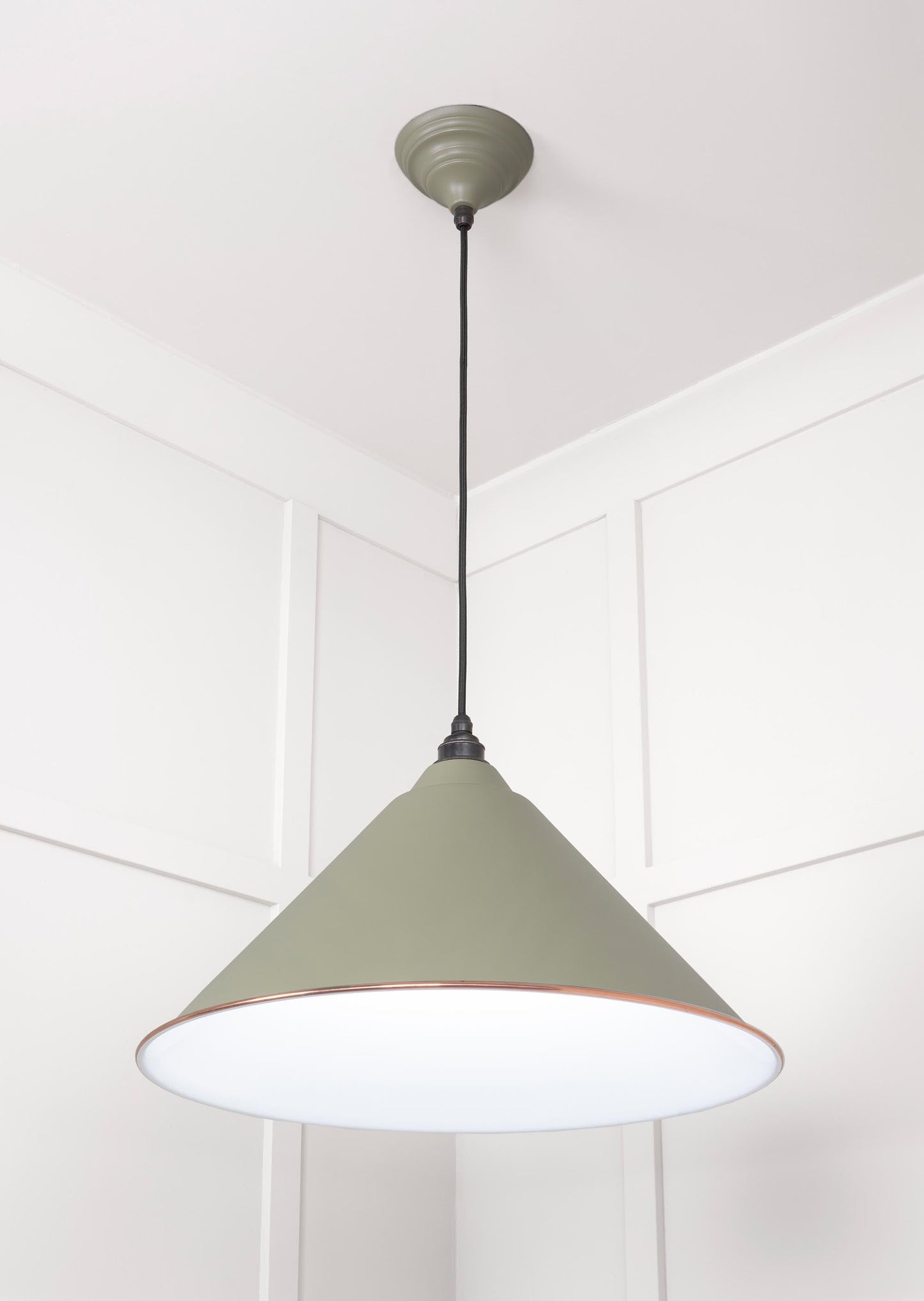 From The Anvil White Gloss Hockley Pendant