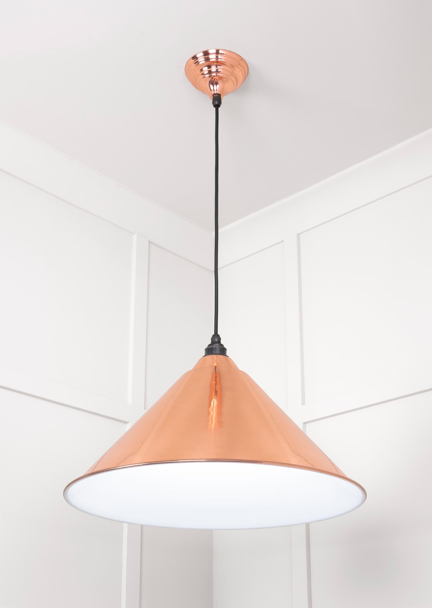 From The Anvil White Gloss Hockley Pendant