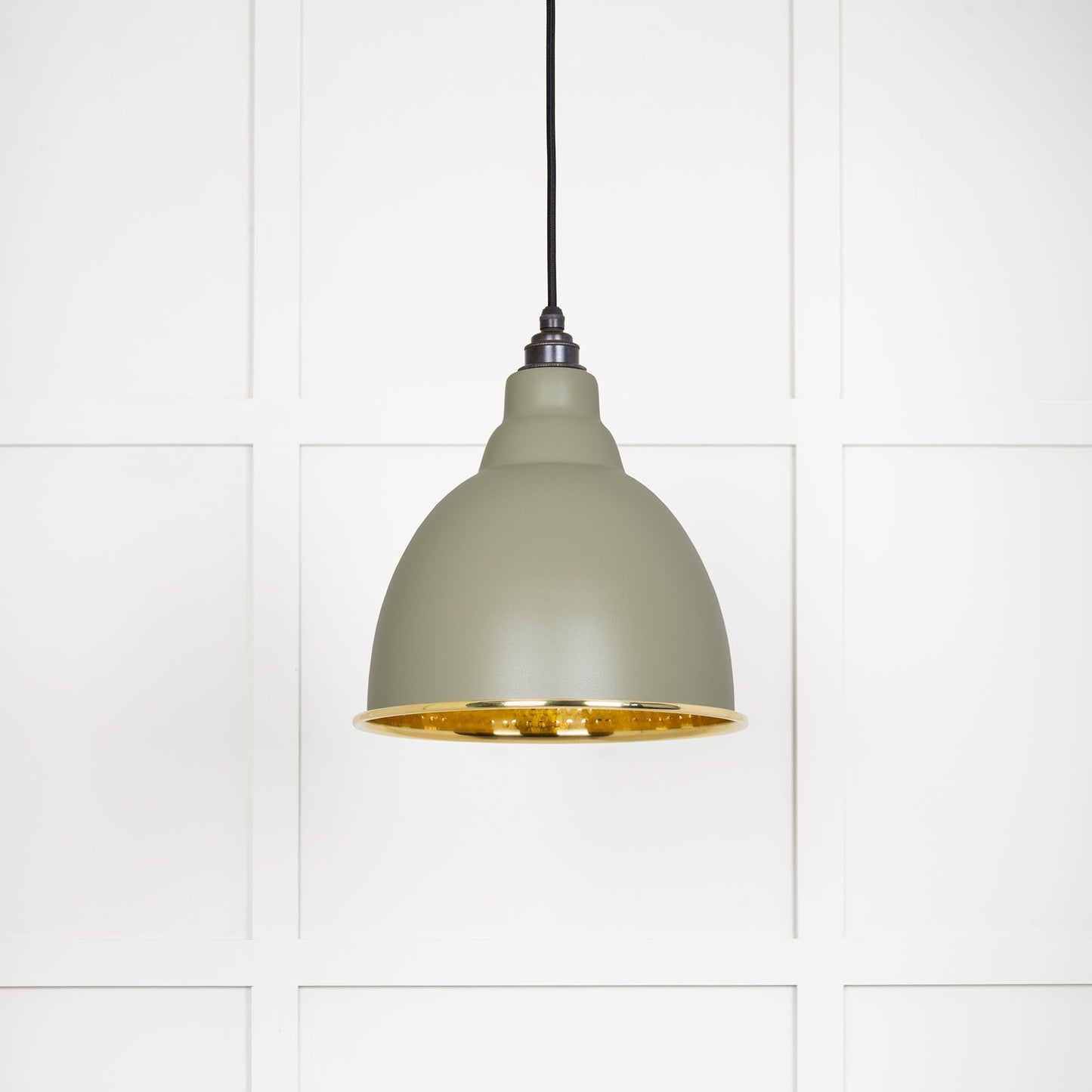 From The Anvil Hammered Brass Brindley Pendant