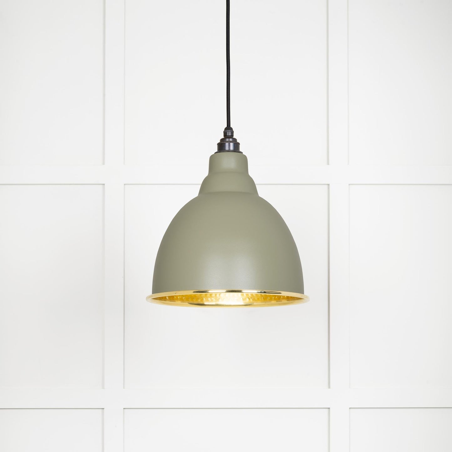 From The Anvil Hammered Brass Brindley Pendant