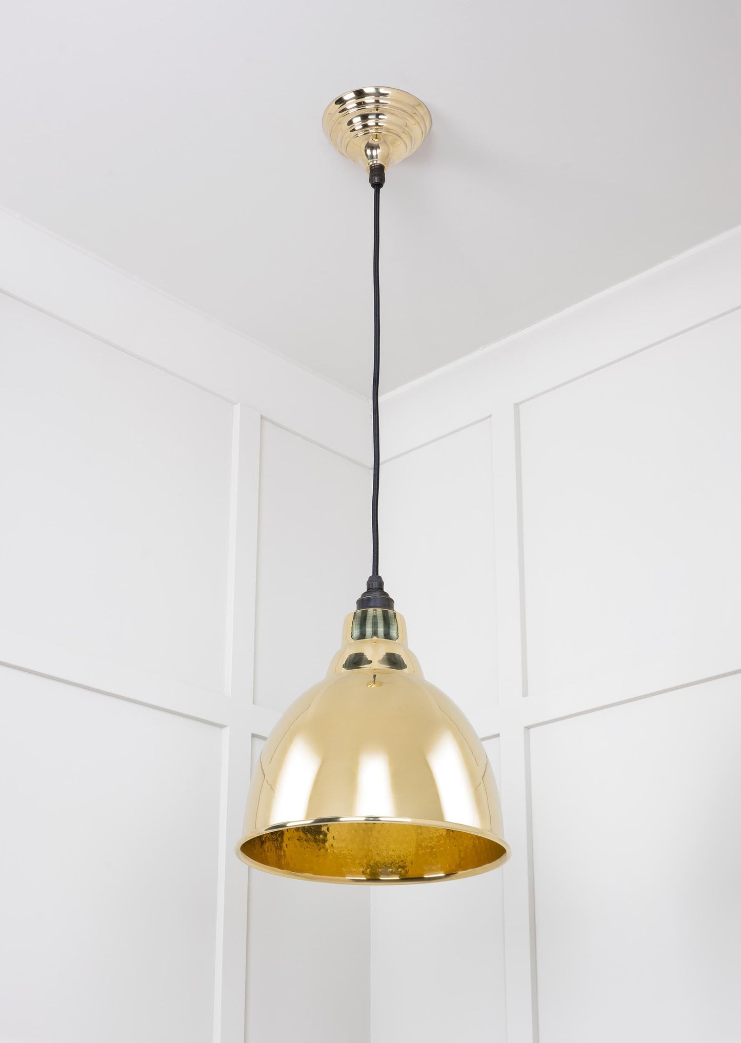From The Anvil Hammered Brass Brindley Pendant