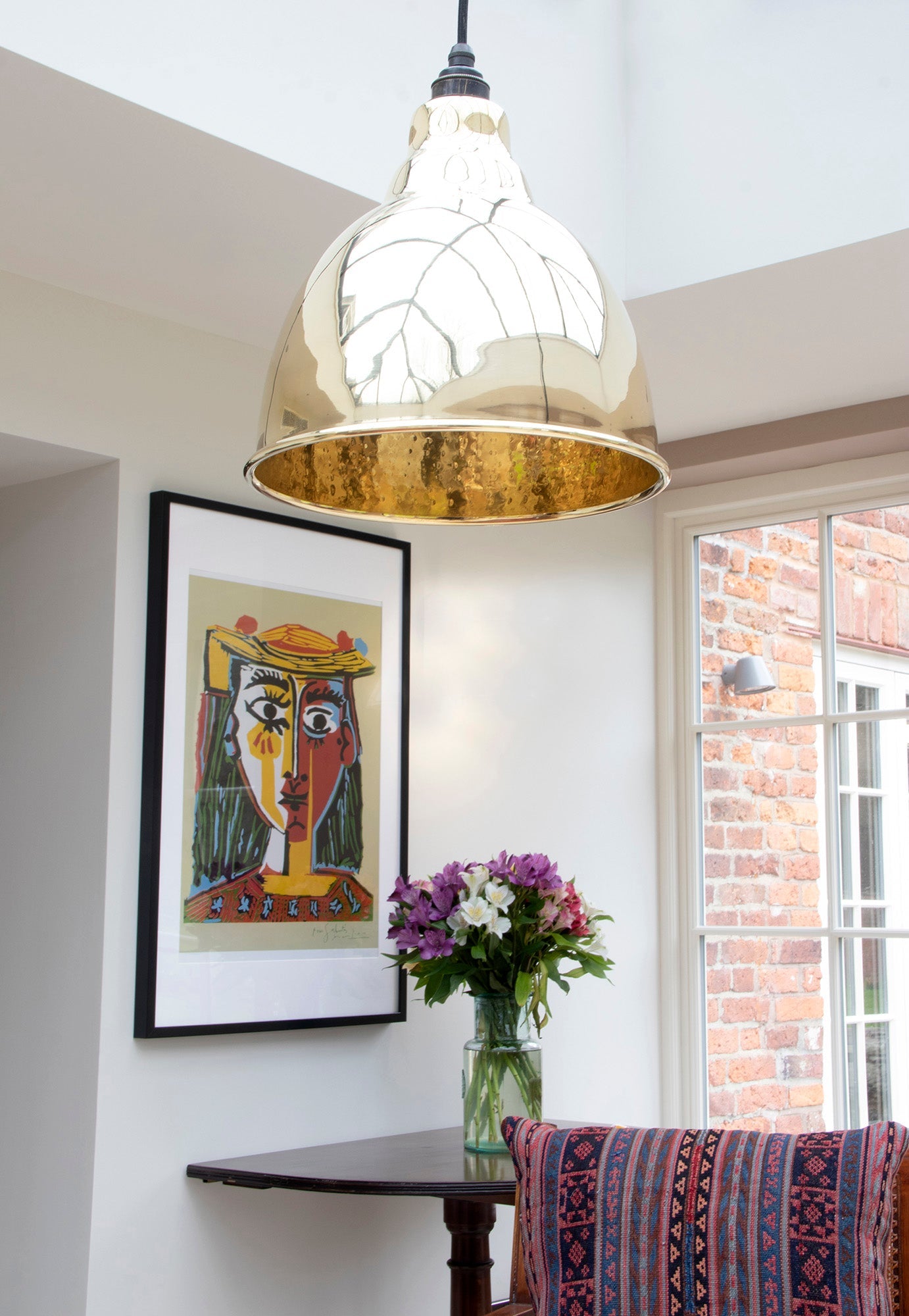 From The Anvil Hammered Brass Brindley Pendant