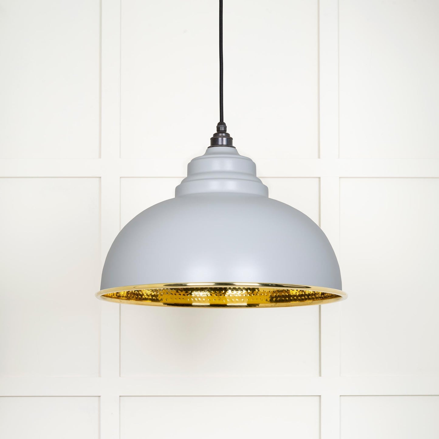 From The Anvil Hammered Brass Harborne Pendant