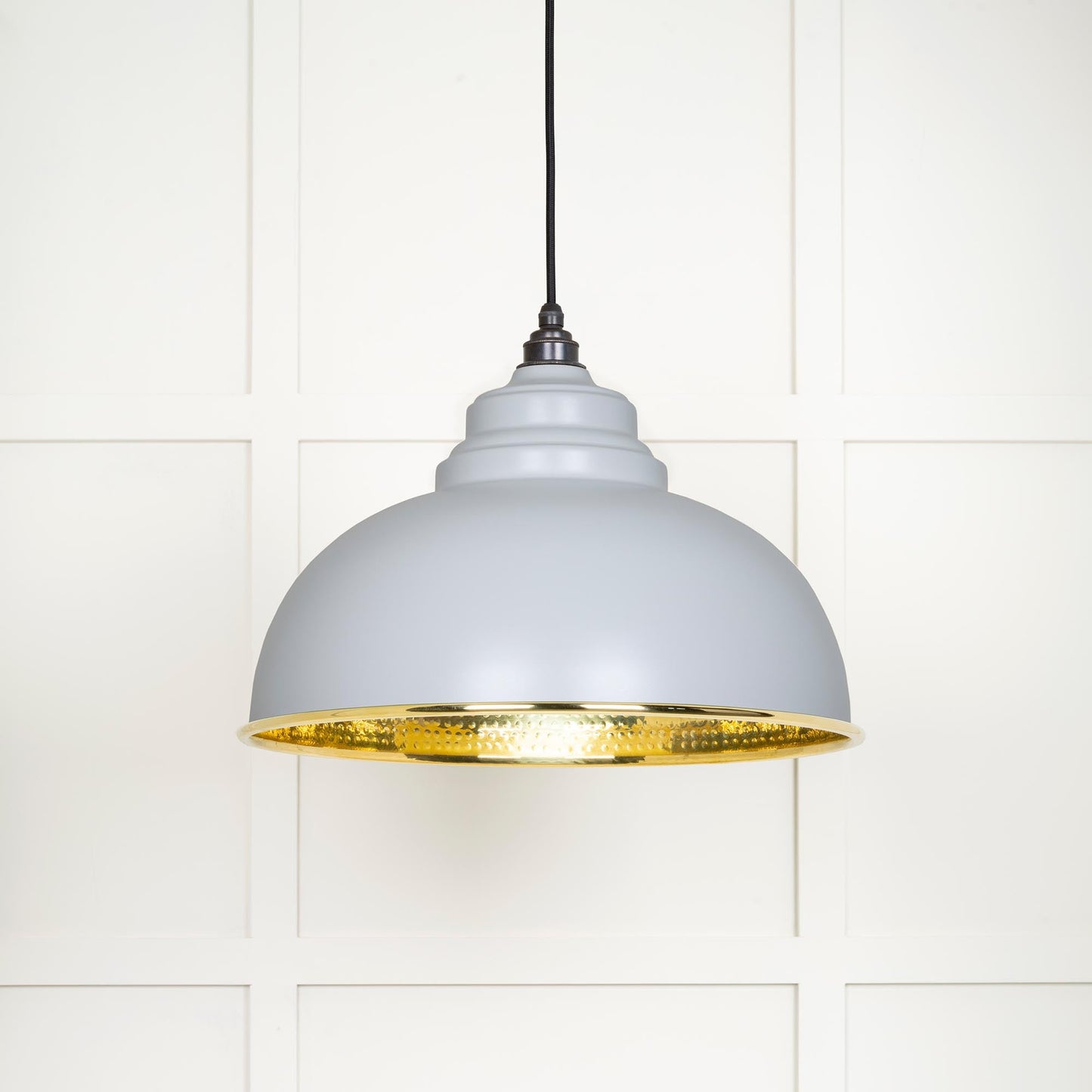 From The Anvil Hammered Brass Harborne Pendant