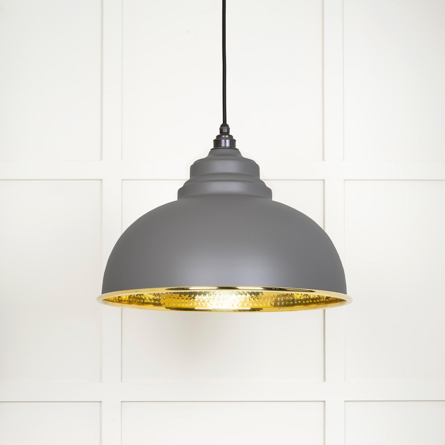 From The Anvil Hammered Brass Harborne Pendant