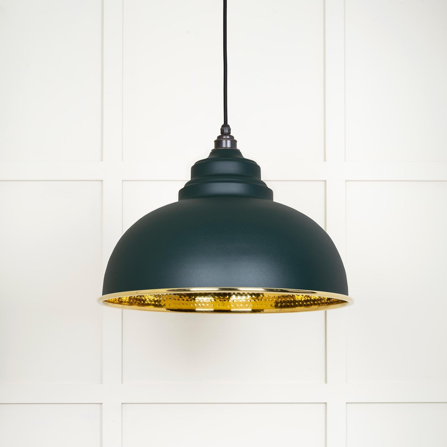 From The Anvil Hammered Brass Harborne Pendant