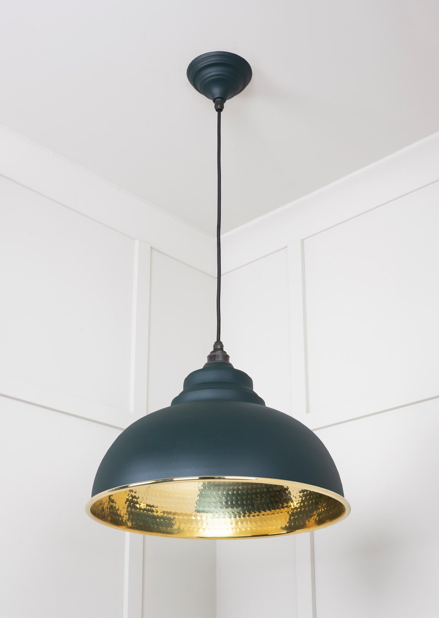 From The Anvil Hammered Brass Harborne Pendant