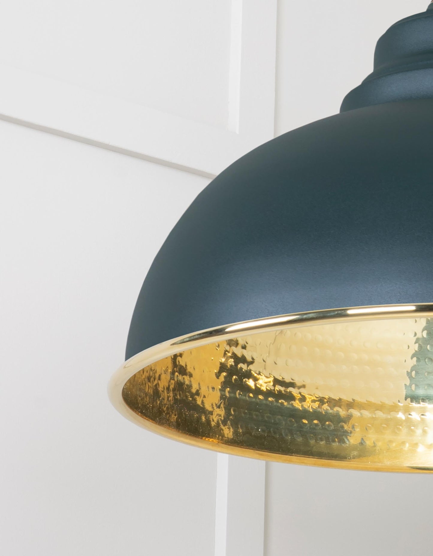 From The Anvil Hammered Brass Harborne Pendant