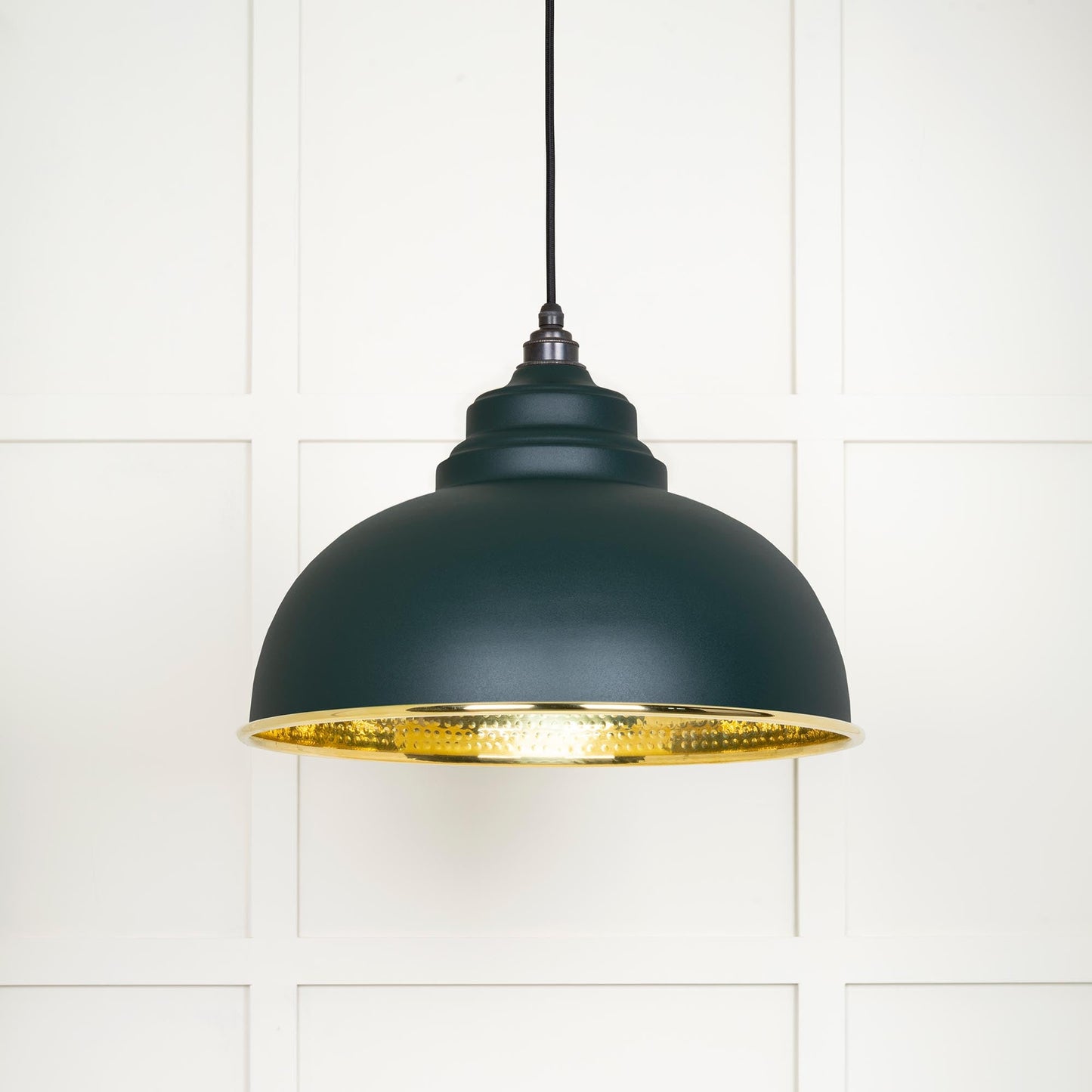 From The Anvil Hammered Brass Harborne Pendant