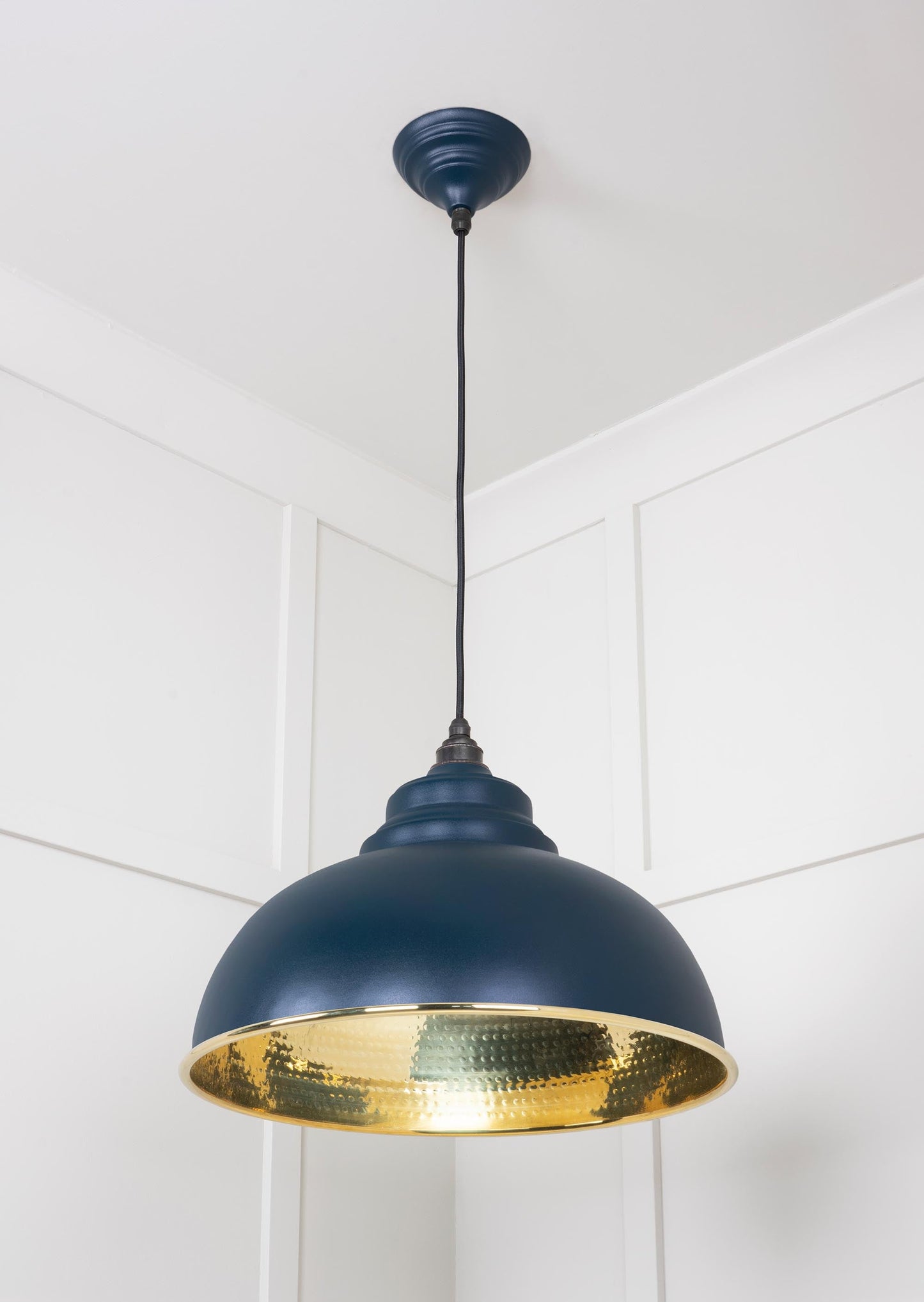 From The Anvil Hammered Brass Harborne Pendant