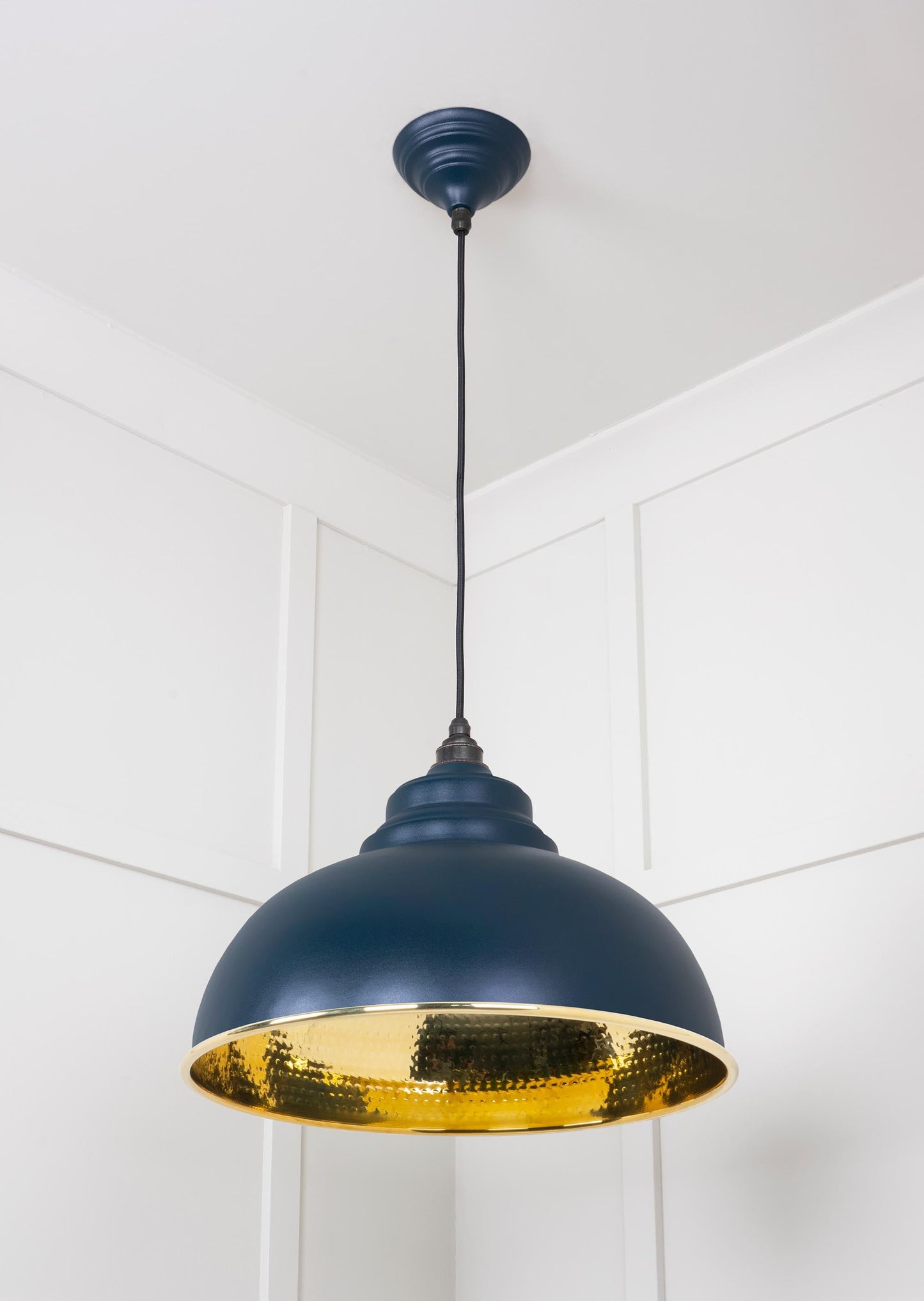 From The Anvil Hammered Brass Harborne Pendant