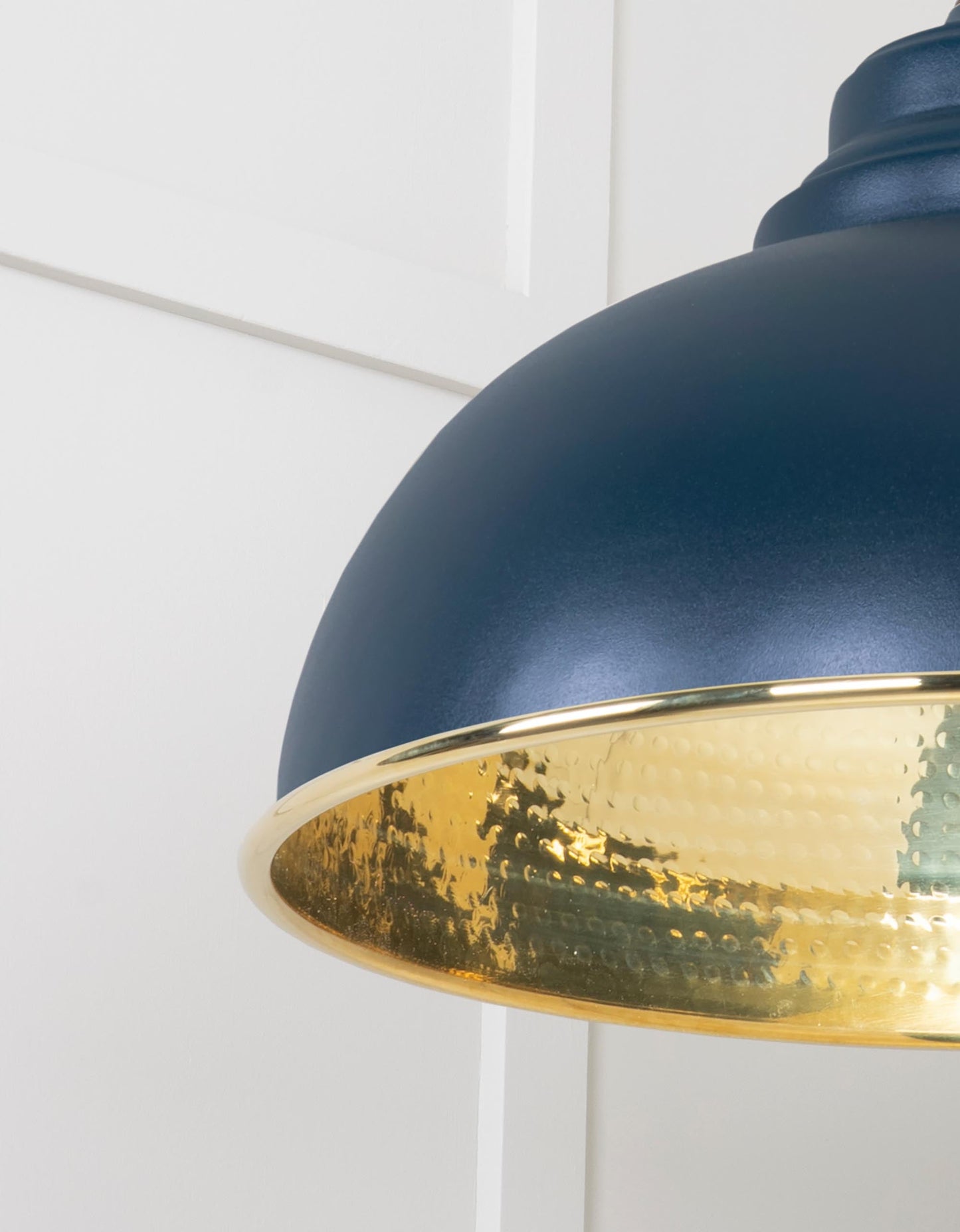 From The Anvil Hammered Brass Harborne Pendant