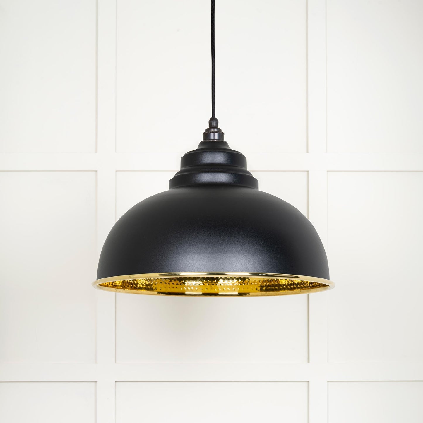 From The Anvil Hammered Brass Harborne Pendant