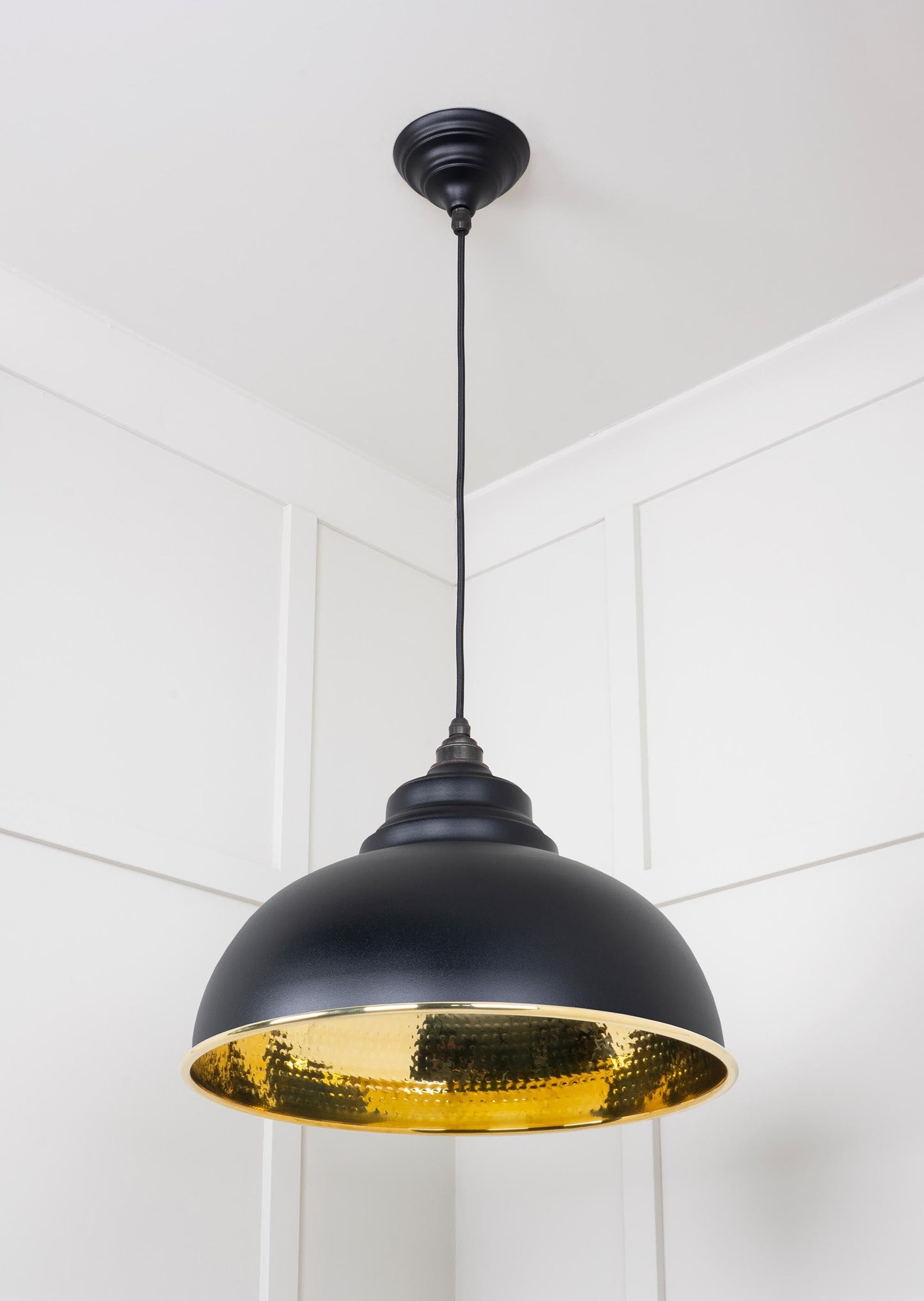 From The Anvil Hammered Brass Harborne Pendant