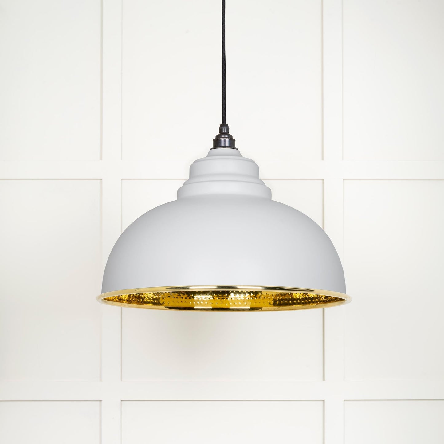 From The Anvil Hammered Brass Harborne Pendant