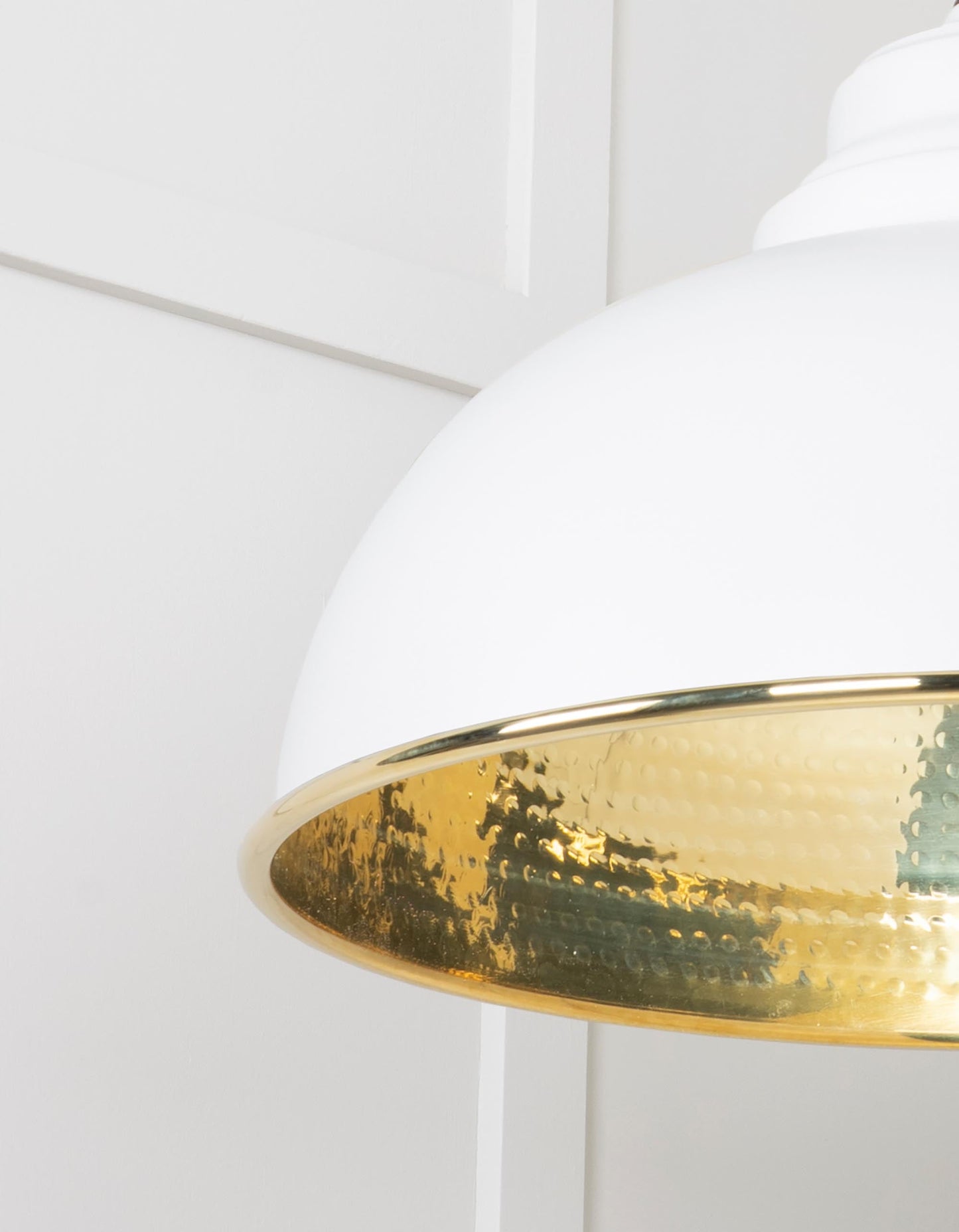 From The Anvil Hammered Brass Harborne Pendant
