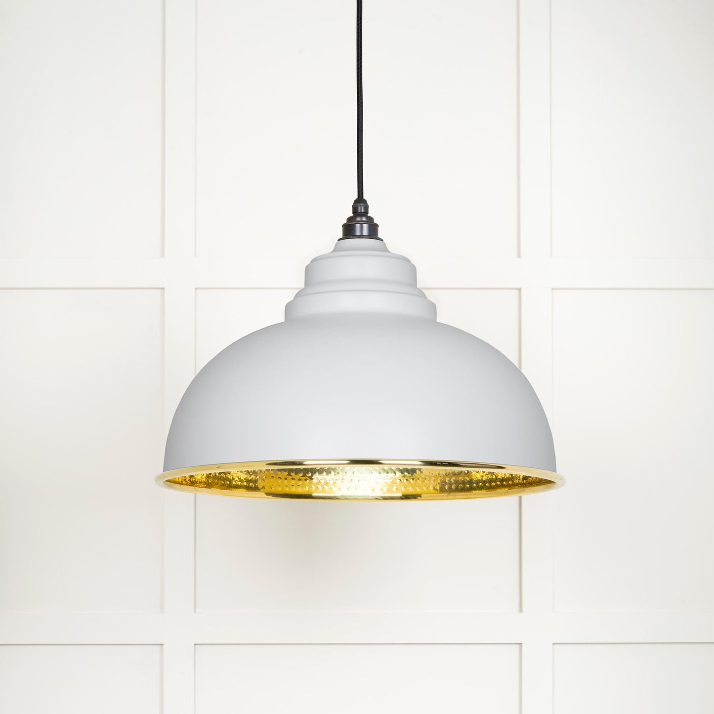 From The Anvil Hammered Brass Harborne Pendant