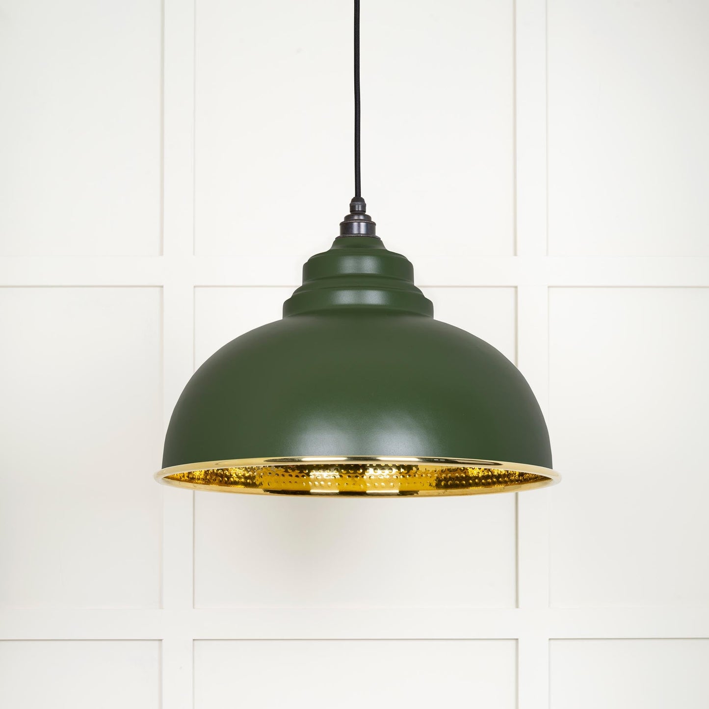 From The Anvil Hammered Brass Harborne Pendant